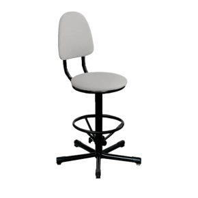 промышленный стул белый кр03 каркас черный фото