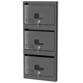 почтовый ящик из нержавеющей стали серии слим 3x1 с окошком фото