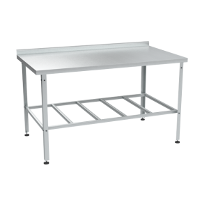 стол из нержавейки с бортом 870x1500x800 фото