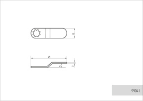 язычок для замка изогнутый 5 мм фото