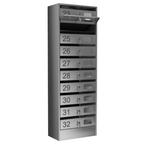 почтовый ящик 10-секционный серия эталон премиум с окошком фото