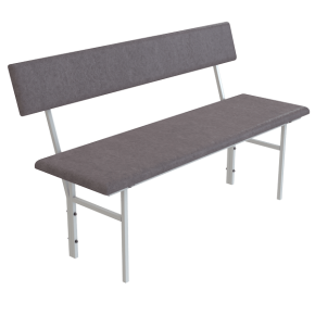 банкетка со спинкой из цветного кожзама фото