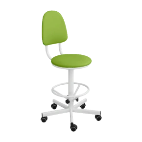 промышленный стул светло-зеленый кр03/к каркас белый фото