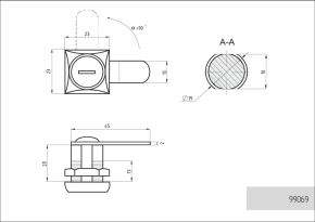 замок металлический для шкафов с 3 ключами фото