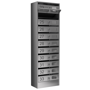 почтовый ящик 11-секционный серия эталон премиум с окошком фото