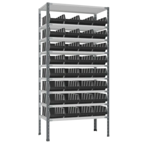 антистатический стеллаж ст-012 с ящиками 500х230х150 фото