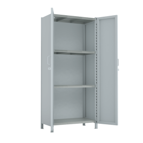 стеллаж 2000x900x500 стенки сплошные, двери сплошные, 4 яруса фото