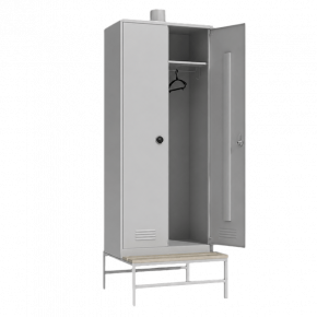 шкаф 2230x800x770 с вытяжкой на подставке со скамьей и электронным замком