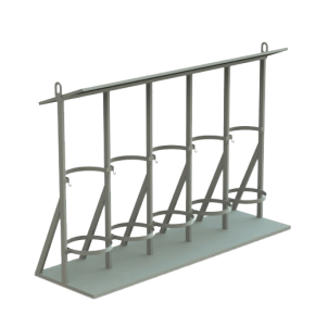 стойка для 5 газовых баллонов (пропан) с крышей фото