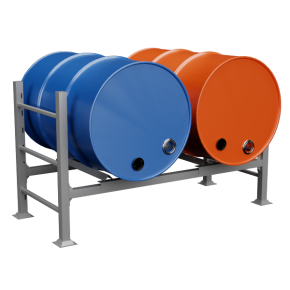 паллета для 2 бочек с двумя блоками фиксации фото