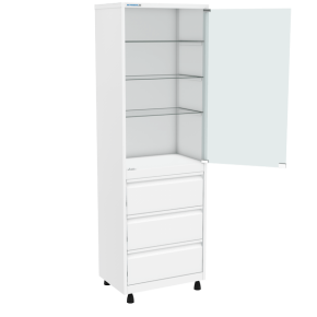 медицинский шкаф одностворчатый шмс-1-р-3 фото