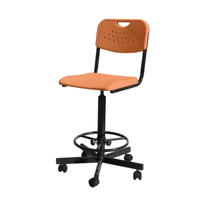 высокий стул для лабораторий кр20(в) оранжевый фото