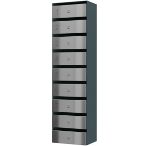 почтовый ящик 9-секционный серия ультра инокс смарт фото