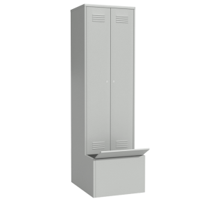 шкаф для раздевалок с дополнительным ящиком фото