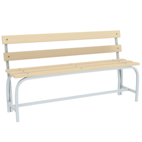 скамья гардеробная со спинкой 1500 фото