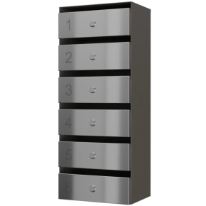 почтовый ящик 6-секционный серия ультра инокс смарт фото