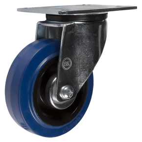 колесо аппаратное синяя эластичная резина поворотное фото