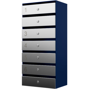 почтовый ящик 7-секционный серия ультра инокс фото