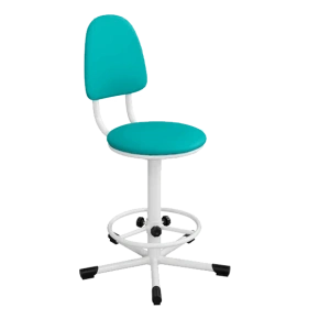 кресло на винтовой опоре зеленое кр02 каркас белый фото