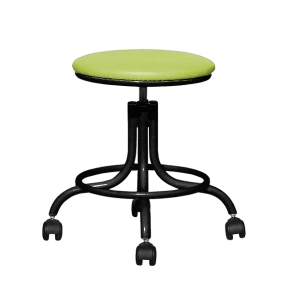 табурет на винтовой опоре светло-зеленый т01 черный каркас фото