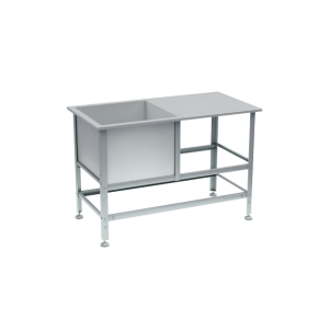 ванна моечная со столом 1 раковина 870x1350x700 фото