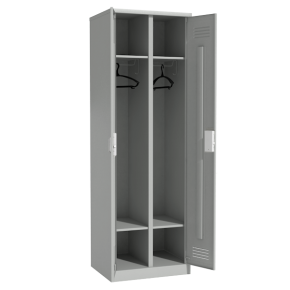 шкаф для одежды двухстворчатый с полкой под обувь и электронным замком фото