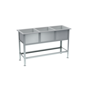 ванна моечная 3 раковины 870x1490x530 фото