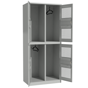металлический шкаф для раздевалки перфорированный фото