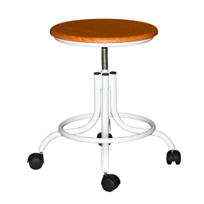 табурет мдф винтовой оранжевый т01-1 каркас белый фото