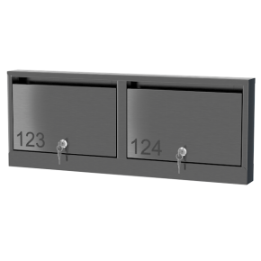 почтовый ящик из нержавеющей стали серии слим 1x2 фото