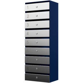 почтовый ящик 9-секционный серия ультра инокс фото