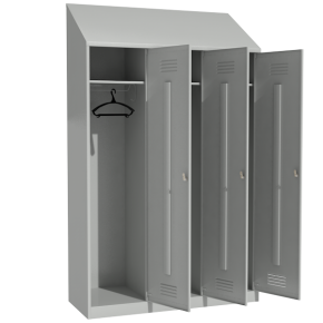 шкафчик металлический с наклонной крышей фото