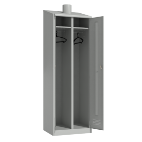 двухстворчатый шкаф сварной для одежды с принудительной вентиляцией фото