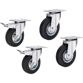 комплект литых резиновых колес диаметром 250 мм фото