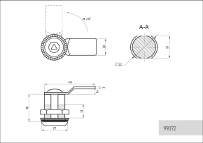щитовой замок металлический с изогнутым ригелем фото