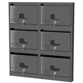 почтовый ящик из нержавеющей стали серии слим 3x2 с окошком фото