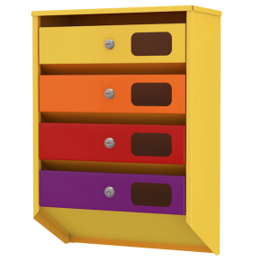 почтовый ящик на 4 квартиры серия базис элит фото