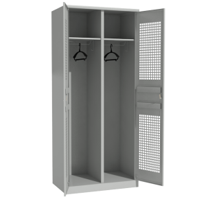 металлический шкаф для одежды перфорированный фото