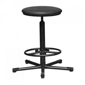 табурет на винтовой опоре черный т02 каркас черный фото