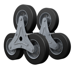 блок из 3-х колес для лестничных тележек диаметром 160 мм