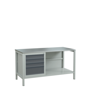 верстак 1500 с тумбой для инструментов сборный фото