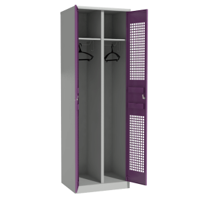 сварной шкаф для одежды цветной с перфорированными дверцами фото