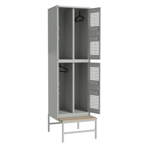 шкаф перфорированный на подставке со скамьей фото