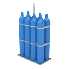 контейнер (палета) для 8 кислородных газовых баллонов с ложементами фото