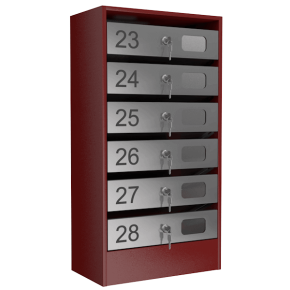 почтовый ящик 6-секционный серия эталон с окошком фото