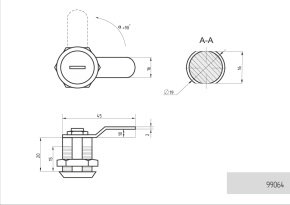 замок для металлического шкафчика с изогнутым ригелем фото