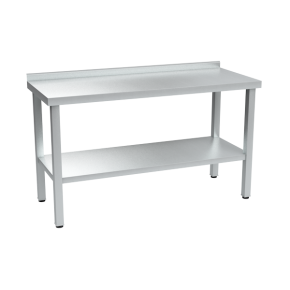 стол из нержавейки с бортом 870x1500x600 фото