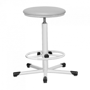 табурет на винтовой опоре т02 светло-серый фото