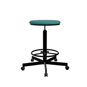 табурет на винтовой опоре зеленый т02/к каркас черный фото