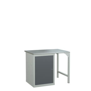 верстак 1000 с тумбой с распашной дверцей и 2 полками фото